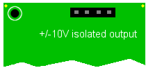Isolated scalable Analogue output option -10V to +10V