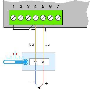 Thermocouple connection to digital panel meter with Fixed CJ compensation